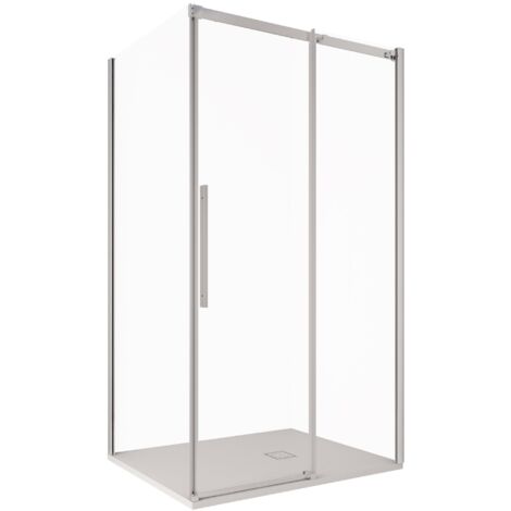 Box Doccia Angolare 90x150 cm 1 Anta Scorrevole in Cristallo Trasparente 8mm H200 Bonussi Eliane