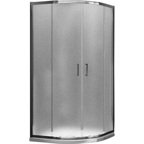 Box Doccia Angolare 90x90 cm 2 Ante Scorrevoli in Cristallo Opaco 6mm H198 Fosterberg Dragor