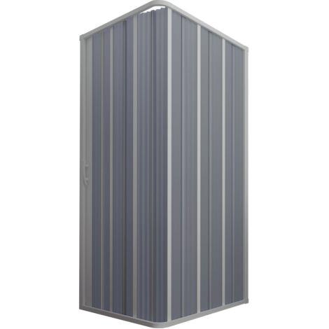 Box doccia angolare a soffietto con profili in PVC  da