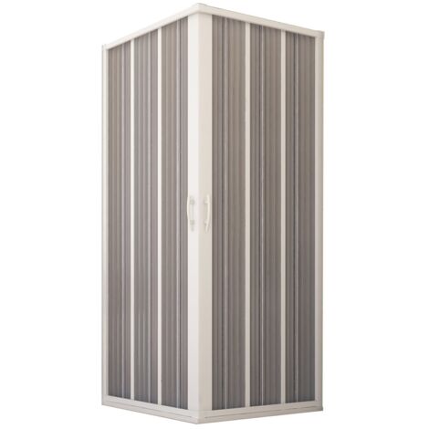 Box doccia angolare a soffietto con profili in PVC  da