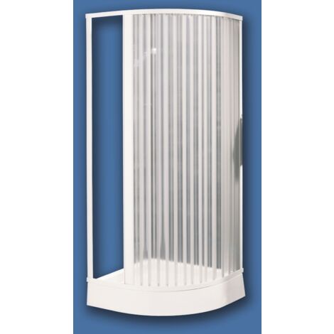 Box doccia angolare con porta a soffietto in pvc  90x90 cm