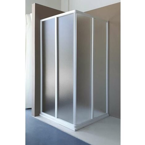 Box Doccia Angolare in Cristallo - Bianco - 68-79x185 cm
