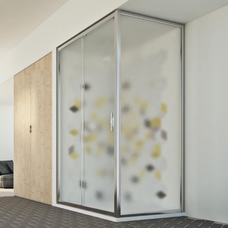Box doccia angolare vetro stampato h 198 mod. Young Duo 1 Anta 90x120 cm