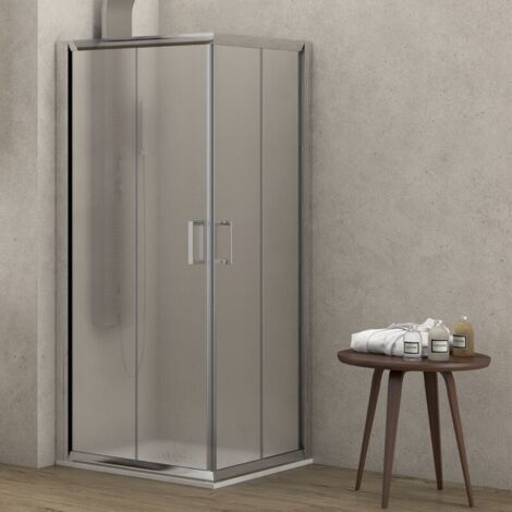Box doccia angolo 90x90 satinato altezza 180cm modello K410 kamalu
