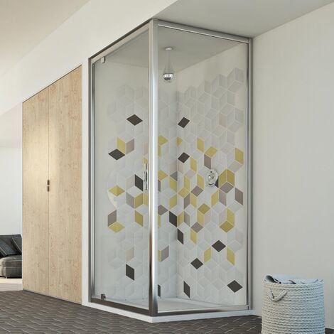 Box doccia battente vetro trasparente h 198 mod. Cristal Duo 1 Anta 80x90 ap. 80 cm rettangolare