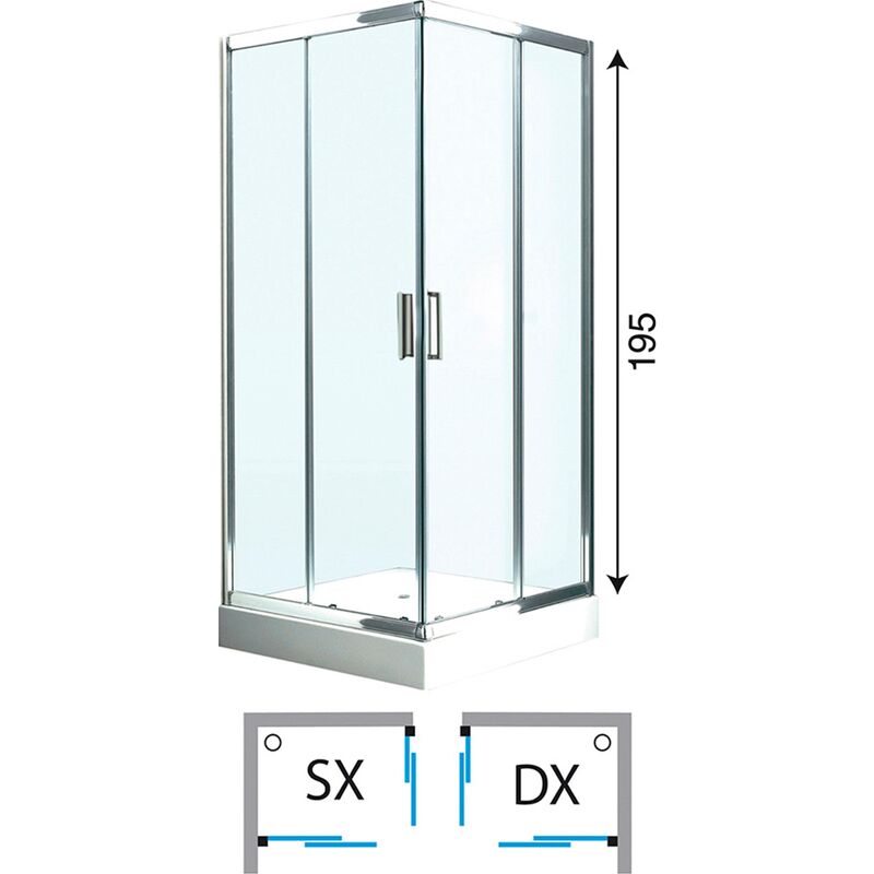 Box Doccia 80x120 Offerte.Box Doccia Cabina Angolare Circolare Scorrevole Vetro Cristallo 6 Mm Offerta Misura 70x70 Box Doccia Angolare 273133573637 14