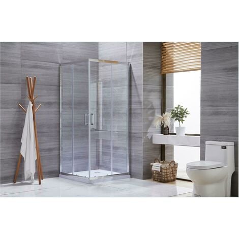 BOX DOCCIA CABINA BAGNO 80X120 CM VETRO OPACO TRASPARENTE SCORREVOLE ANGOLARE