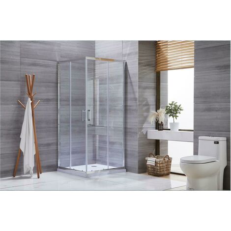 Bagno Italia box Idromassaggio 80x80 cm cabina doccia bianca 8 getti piatto  in abs I : : Fai da te