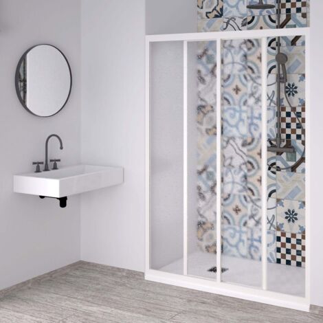 Box doccia con profili in PVC e acrilico da 1,8 mm.