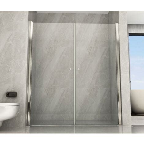 Box Doccia Cristallo 8 mm 2 Ante Battenti da 60 a 100 cm Nicchia - Misura Box Nicchia 80+80
