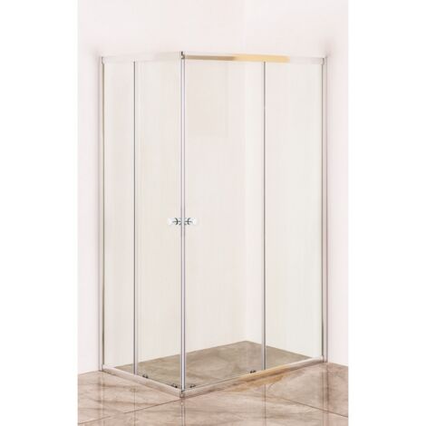 'BOX DOCCIA CRISTALLO DUE PORTE ''ACQUA MARINA'' cm. 70 x 100 - H 185' cm. 70 x 100 - H 185