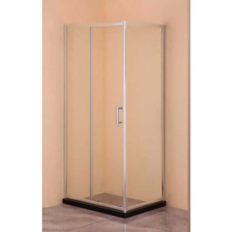 Box doccia cristallo fisso 80x100 cm H185