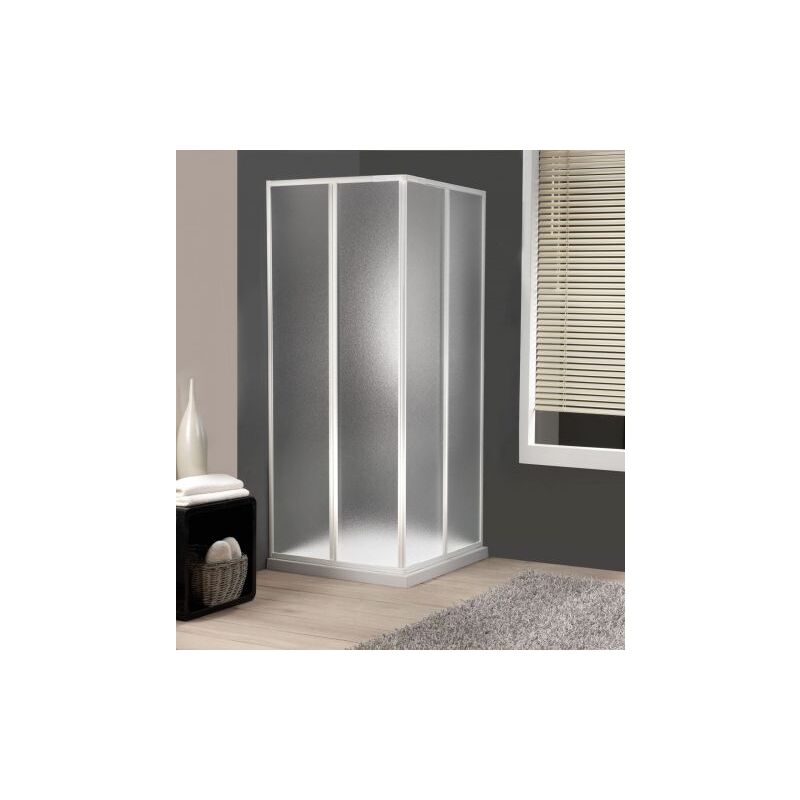 Box Doccia Angolare In Alluminio E Pvc Con Apertura Scorrevole Rego...