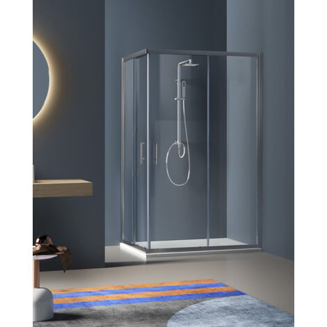 Box doccia ECO in cristallo 6 mm trasparente cm 70x100 con