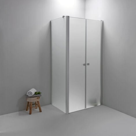 BOX DOCCIA ELITE ANGOLARE 70x80 CM APERTURA SALOON CON LATO FISSO OPACO
