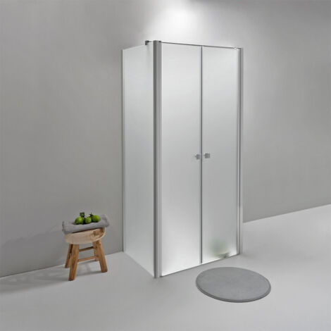 BOX DOCCIA ELITE TRE LATI 70x100x70 CM APERTURA SALOON OPACO