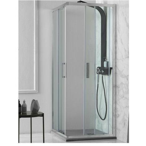 Box doccia FLEX in cristallo 6 mm trasparente 100x110 con profilo
