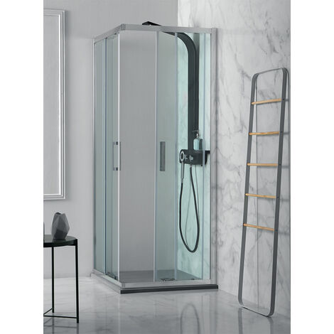 Box doccia FLEX in cristallo 6 mm trasparente 72x130 con profilo