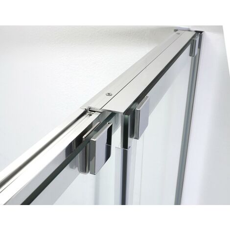 Box doccia FLEX in cristallo 6 mm trasparente 80x100 con profilo