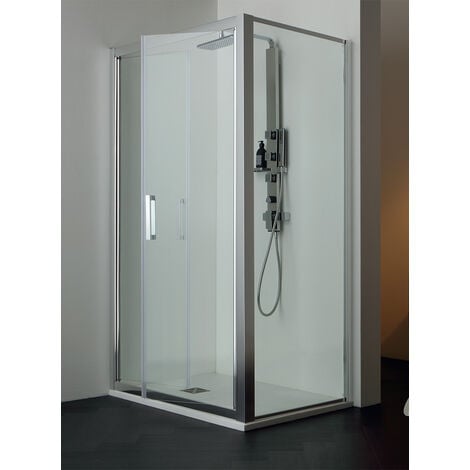 Box doccia FPSL60 cristallo 6 mm satinato 70x70 con profilo cromo
