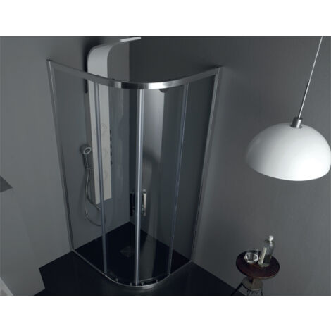 Box doccia FS40 in cristallo 6 mm. trasparente cm. 80x120 R=38