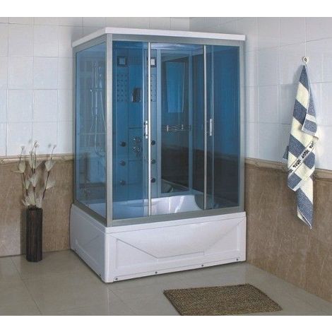 Cabina Box Doccia Multifunzione Con Vasca.Bagno Italia Box Doccia Idromassaggio 135x85 Cm 6 Getti Bagno Turco Radio Cromoterapia Cabine Con Vasca C4b 0920