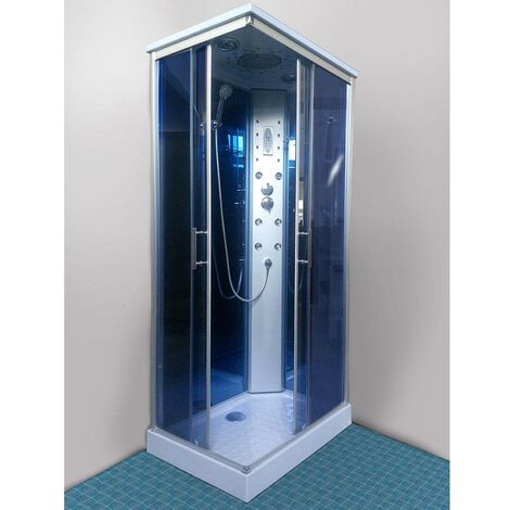 Cabina Doccia Multifunzione 70x70.Box Doccia Idromassaggio 100x70 Cm 6 Idrogetti Idroness Doride 167