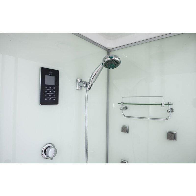 Montaggio Cabina Doccia Idromassaggio.Box Doccia Idromassaggio Multifunzione 70x90 Cm Vorich White Air Lato Sinistro