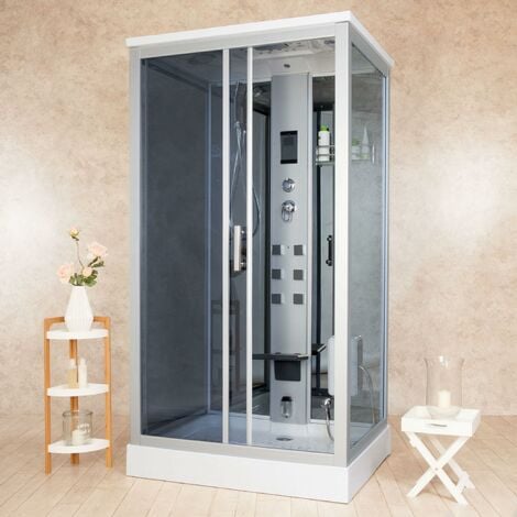 Doccia Con Bagno Turco Offerte.Box Doccia Idromassaggio Multifunzione 110x90 Cm Vorich Element