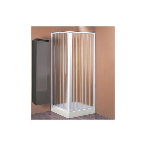 BOX DOCCIA IN PVC A SOFFIETTO PER PIATTI CM. 80/60 X 80/60