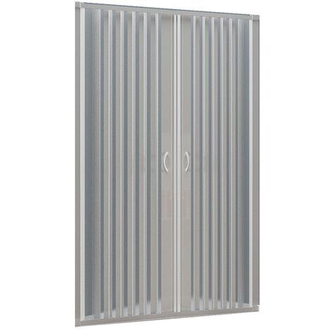 Box doccia in pvc per nicchia con apertura centrale soffietto h185, misura 130