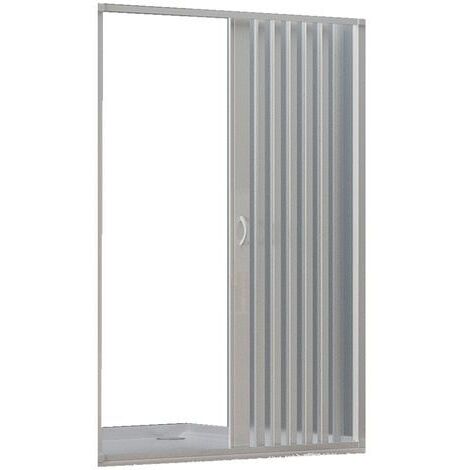 Box doccia in pvc per nicchia con apertura laterale a soffietto h185, misura 130