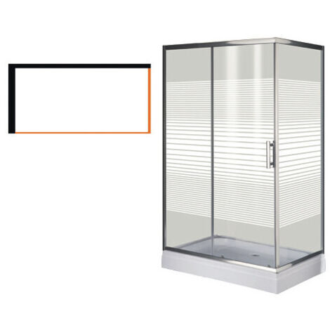 Box doccia in vetro 1 anta scorrevole modello MARGHERITA 120x80xH190 cm.