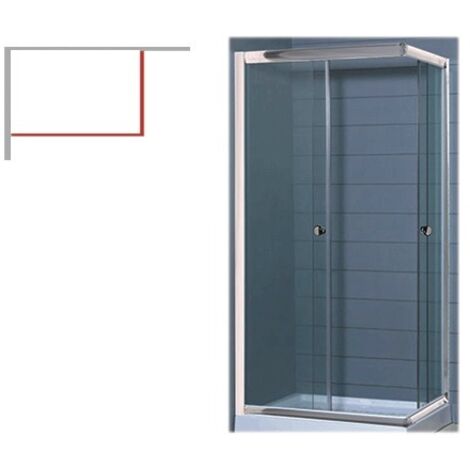 Box doccia in vetro con 2 ante scorrevoli modello GIRASOLE 68x88xH190 cm