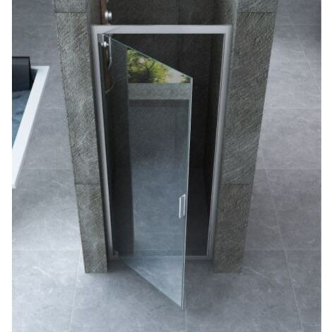 Box Doccia Nicchia 6 mm Anta Battente 65 70 75 80 Porta Parete Cristallo Vetro - Misura Box Nicchia 75