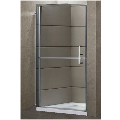 Box Doccia Nicchia 6 mm Anta Battente 70 80 90 100 Porta Parete Cristallo Vetro - Misura Box Nicchia 70