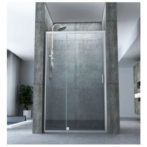 Box Doccia Nicchia 6 mm Anta Fissa Battente 120 in Cristallo