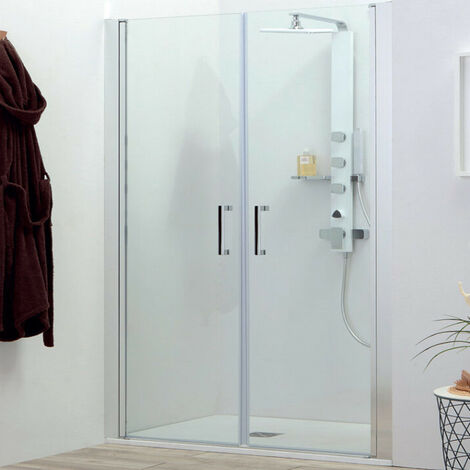 Box Doccia Nicchia da 100 cm SALOON Senza Profili - Vetro Temprato 6 mm - Trattamento Anticalcare