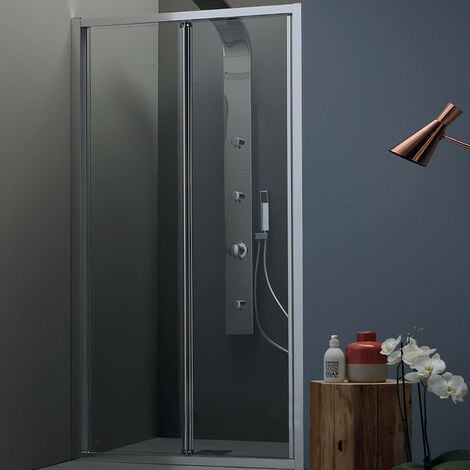Box Doccia Nicchia da 120 cm FPS30 con Porta a Soffietto - Reversibile a Doppio Senso