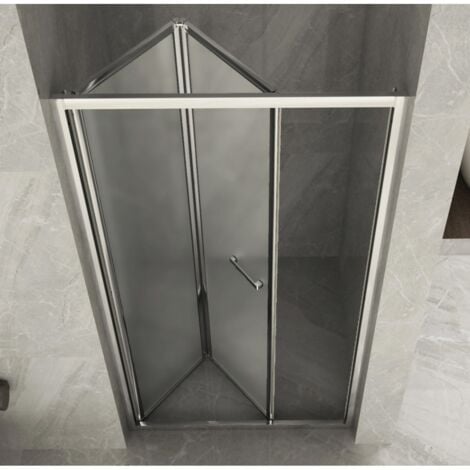 Box Doccia Nicchia Porta a Libro Opaco 6mm 60 70 75 80 85 90 95 100 - Misura Box Nicchia 100