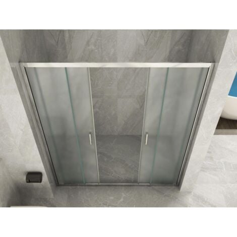 Box Doccia per Nicchia 2 Ante Scorrevole Vetro Opaco 6 mm 140 150 160 170 180 - Misura Box Nicchia 145