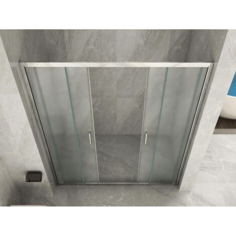 Box Doccia per Nicchia 2 Ante Scorrevole Vetro Opaco 6 mm 140 150 160 170 180 - Misura Box Nicchia 165