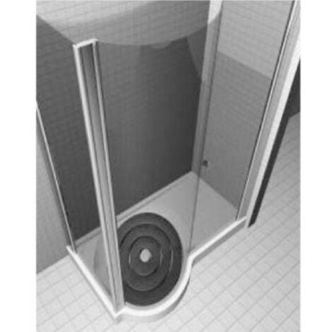 Box doccia porta con fisso easy oval 67 silver sinistra - ideal standard