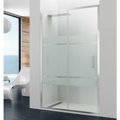 Box doccia PRESTIGE fisso + scorrevole - Estensione: 137-143, Finiture: Frost