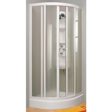 Cabina Doccia 70x90 Semicircolare.Box Doccia Pvc Semicircolare A 2 Ante Scorrevoli 80 75 X 80x75 H 185 273145430858