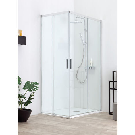 Box doccia QUICK in cristallo 6 mm trasparente 72x75 con profilo