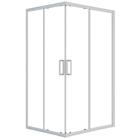 Box Doccia Rettangolare 68-80/88-100x185h 4mm Cromato - Volta