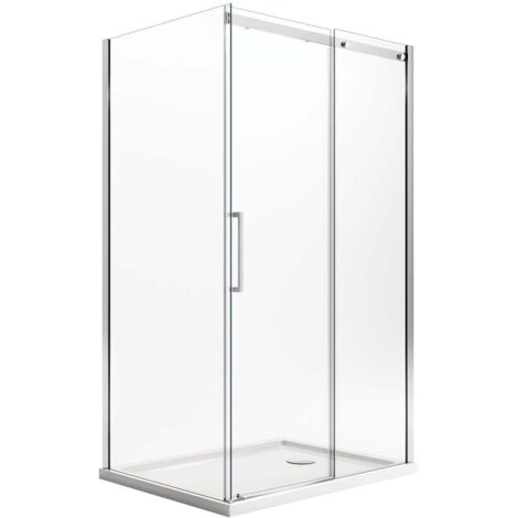 Box doccia rettangolare con easyclean h 200 vetro trasparente 8 mm mod. Prime Duo 1 Anta 70x140 cm versione destra