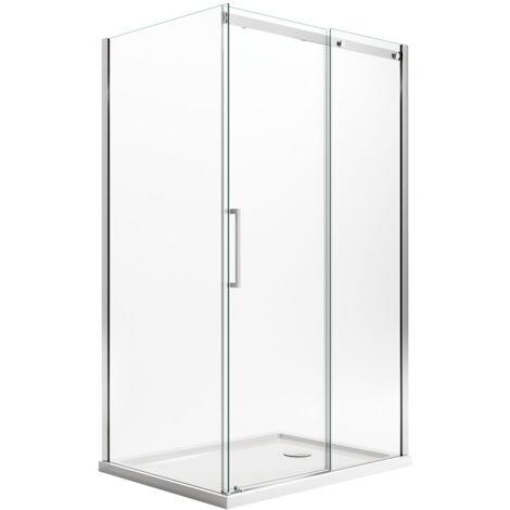 Box doccia rettangolare con easyclean h 200 vetro trasparente 8 mm mod. Prime Duo 1 Anta 90x150 cm versione destra