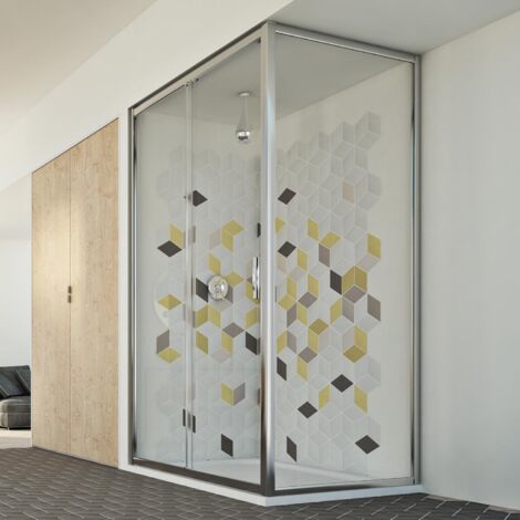 Box doccia rettangolare vetro trasparente h 198 mod. Young Duo 1 Anta 80x150 cm